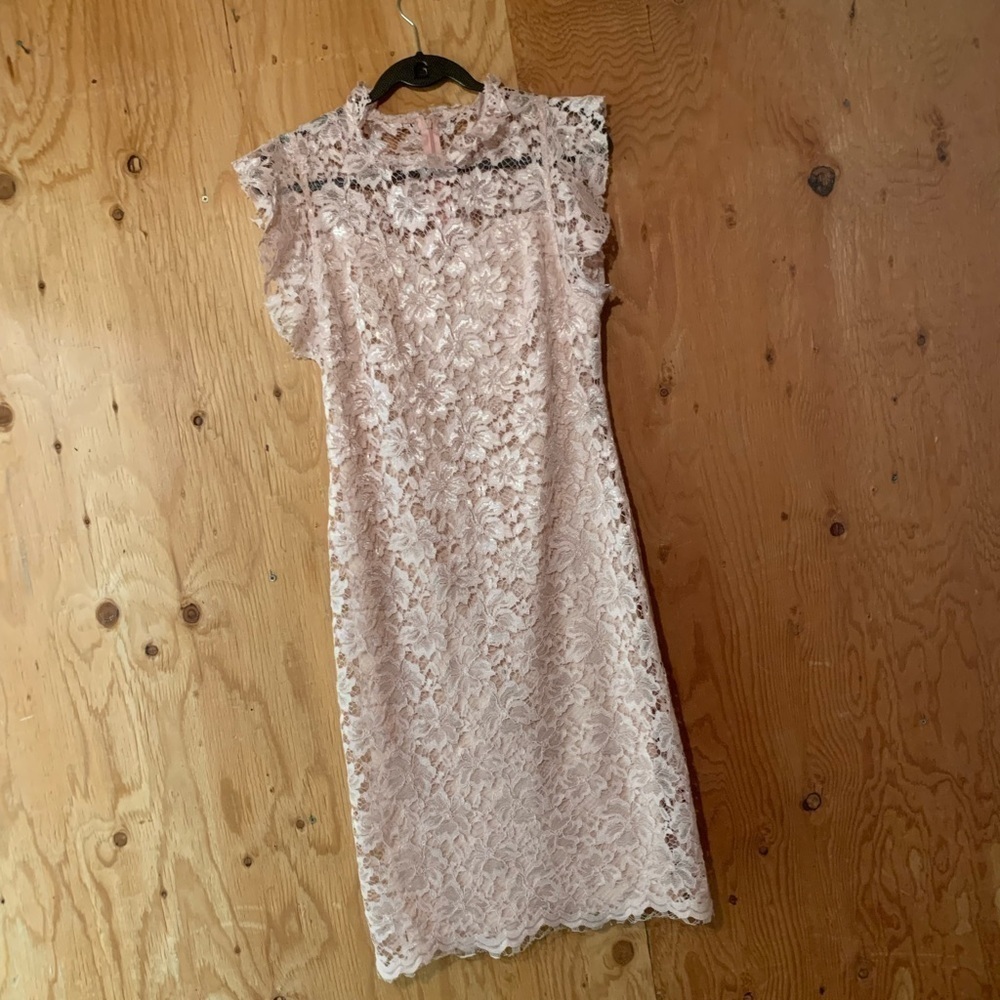 Enfocus Studio Blush Pink Lace Dress 10 - Picture 2 of 10
